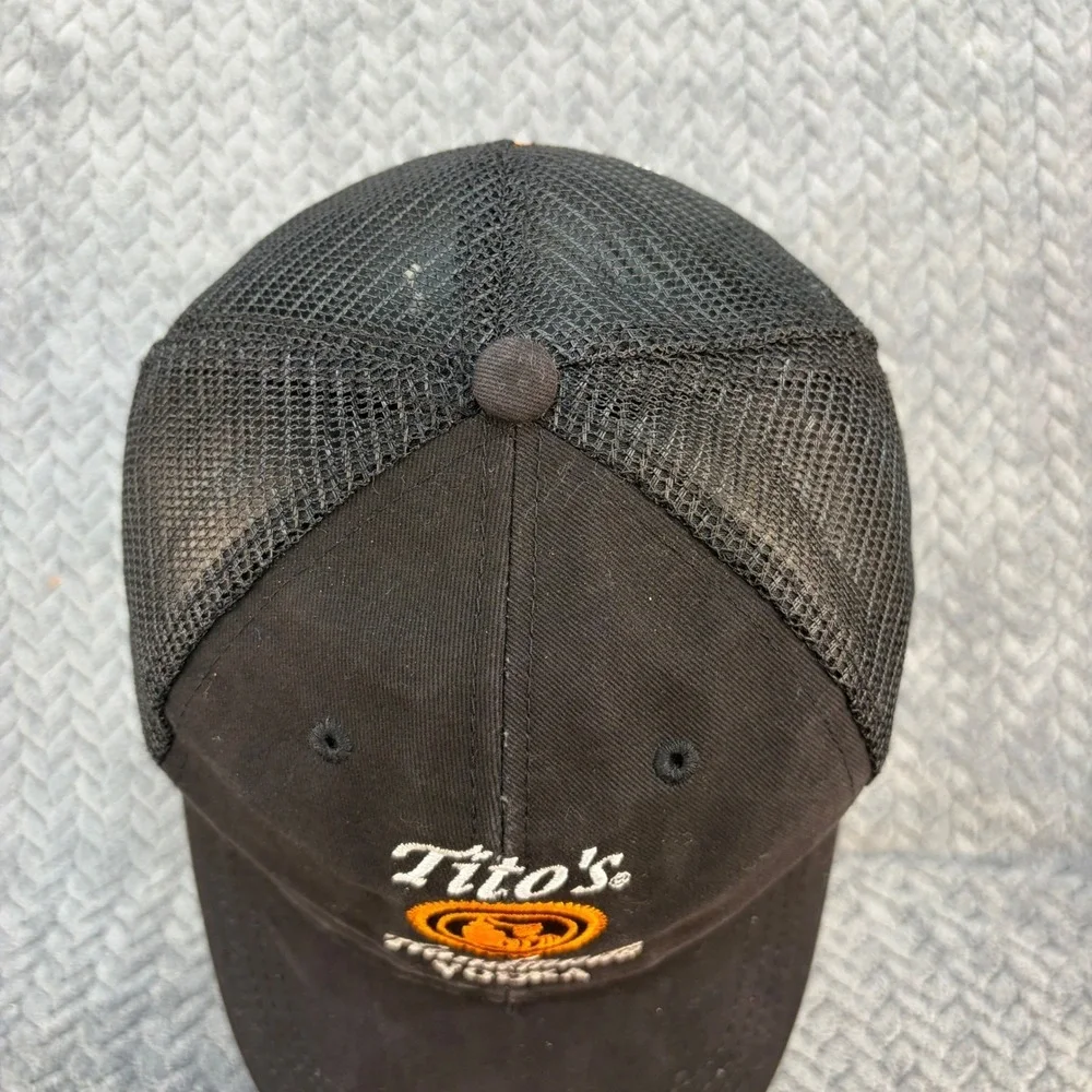 Tito's Handmade Vodka Trucker Hat Black Mesh Snapback Austin Texas Cap